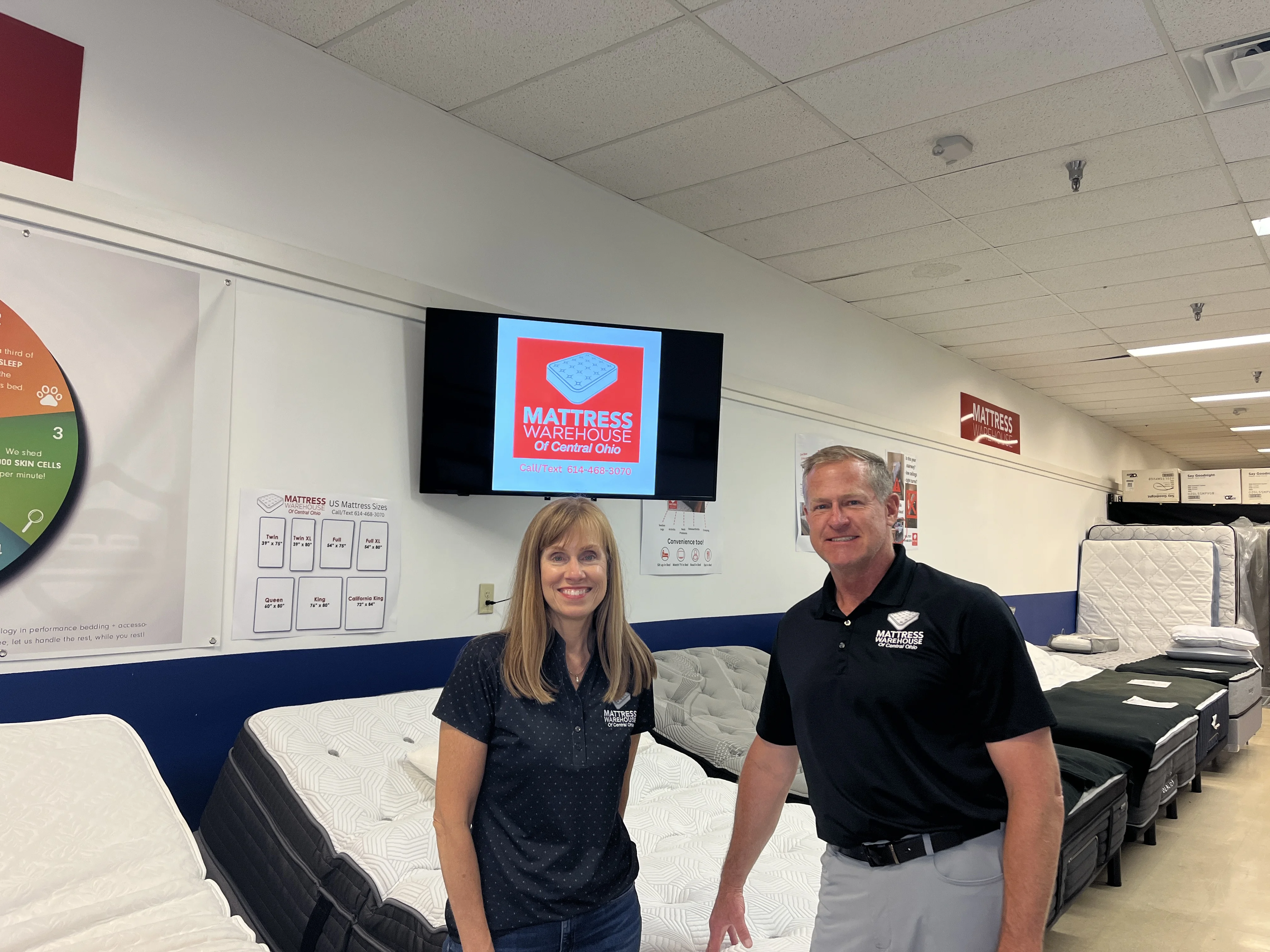Dale and Monika, owners of Central Ohio Mattress